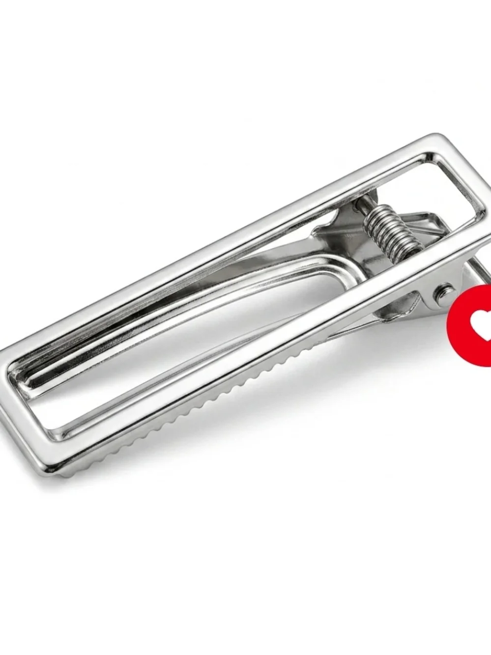 Classic Silver Metal Hair Clip for Unisex - 60mm Straight Hollow Duckbill Nozzle